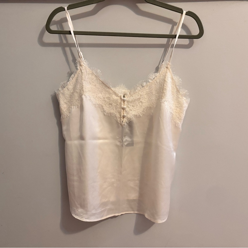Abercrombie & Fitch Ivory Lace Satin Camisole
